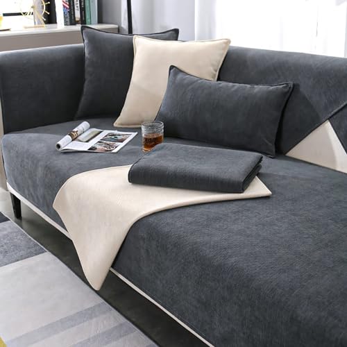 VFDC Sofa Überzug L Form, Sofabezug 1 2 3 4 Sitzer, Couch Überzug Katze Hundeschutz, Sofa Cover rutschfest Universal, Sofaüberwurf Baumwolle, 70 * 70cm