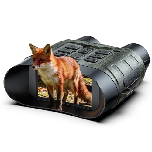 Nachtsichtgerät 112MP 4K mit 12X Digitalzoom & 5000mAh Wiederaufladbarer Akku, Nachtsichtgerät Jagd mit Infrarot-Sicht – 400m Reichweite, 64GB TF-Karte, Ideal für Camping & Sicherheit
