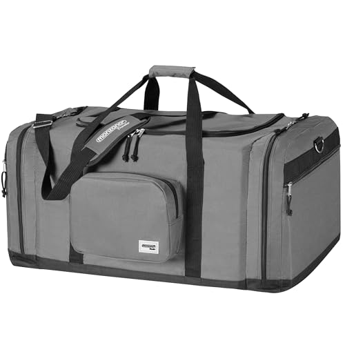 MONZANA® Reisetasche 90L 70x35x35cm Schultergurt Pad Abnehmbar Verstellbar Front & Seitenfächer Standfüße Weekender Duffelbag Sporttasche