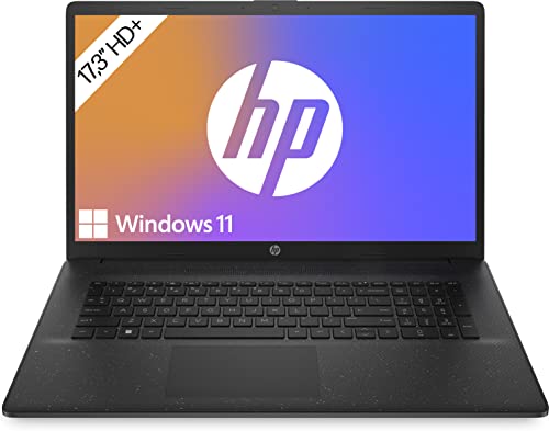 HP Laptop 17,3 Zoll HD+ Display, Intel Celeron N4120, 8GB DDR4 RAM, 256GB SSD, Intel UHD 600 Grafik, Windows 11, QWERTZ Tastatur, Schwarz