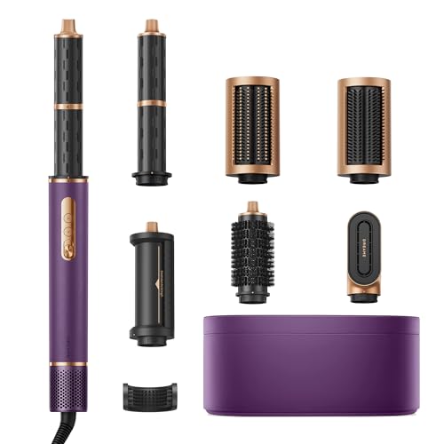 dreame AirStyle Pro, 7-in-1-Hairstyler, Schnelltrocknend, 2 Lockenaufsätze, Volumen für das Haar, glättende Bürste, Frizz-Reduzierung, Lederset, Airflow-Styling, Magnetdesign