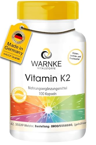 Warnke Gesundheitsprodukte Vitamin K2 (100 Kapseln), 1er Pack (1 x 32 g)