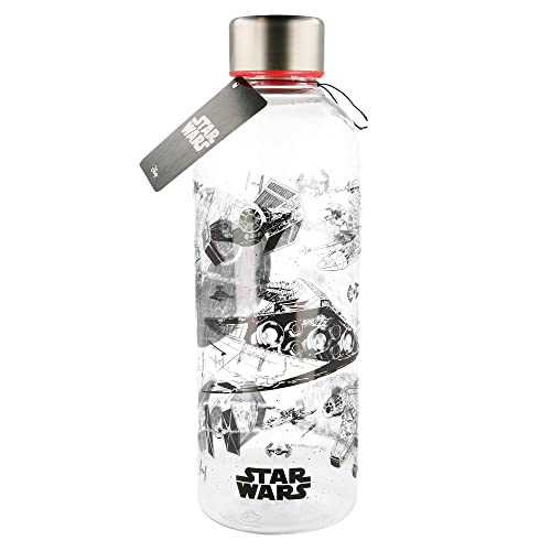 Star Wars 850 ml wiederverwendbare Plastikwasserflasche - 850 ml, Schwarz