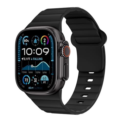 Sportarmband für Apple Watch Ultra/3/2 Armband 49mm 45mm 44mm 46mm 42mm 41mm 40mm 38mm iWatch Armbänder Herren Damen,Sport Silikon Apfelband Band für Apple Watch Series 11 10 9 8 7 6 5 4 3 SE 3/2nd