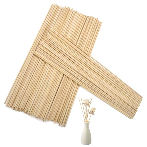 200 Stück Zuckerwatte Stäbe,Zuckerwatte Stäbchen 300mm X 3mm,Zuckerwattestäbchen,Zum Basteln Bambusstäbe Eisstiele Holzstäbe Kandiszucker Sticks Bastel Holzstäbe Rundholz Für Diy Projekte