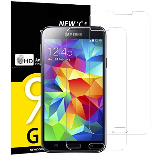 NEW'C 2 Stück für Samsung Galaxy S5 Mini für Panzerglas, Frei von Kratzern, 9H Härte, HD Displayschutzfolie, 0.33mm Ultra-klar, Ultrabeständig
