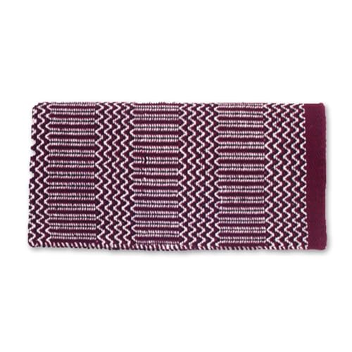 Mayatex Westernpad stramm Doubleweave Sattel Decke, 1340-9, Burgundy/Black/Cream, 32 x 64