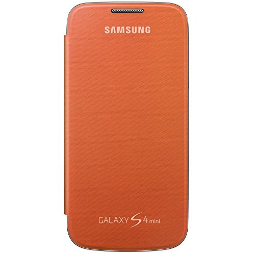 Samsung Hülle Schutzhülle Clip-On Flip Case Cover für Samsung Galaxy S4 Mini - Orange