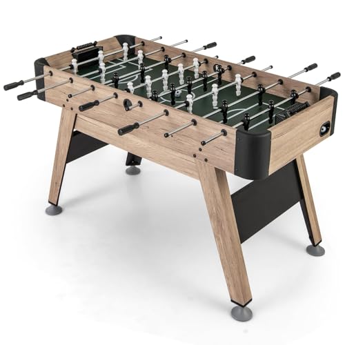COSTWAY Tischkicker Kinder, Kickertisch mit 2 Bälle & 26 Kicker & 2 Punktezähler, Fußballtisch mit Höhenverstellbare Füße, Tischfußball Spieltisch für Kinder & Erwachsene, 117 x 67,5 x 84,5 cm