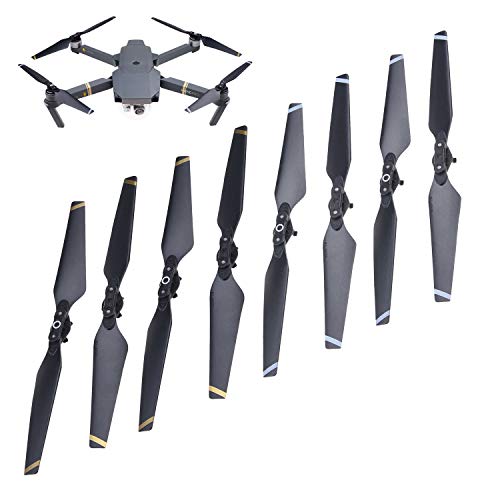CAMKIX Propeller Kompatibel mit DJI Mavic Pro - 2 Sets (8 Rotorblätter) - Schwarz - Quick Release zusammenklappbare Flügel - Im Flug getestet - Unverzichtbares DJI Mavic Pro Zubehör