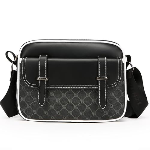 ibalulu Umhängetasche Herren PU Leder Schultertasche, Vintage Crossbody Bag Handtaschen Herren Wasserdicht & Leichte mit Mehreren Fächern Messenger Bag für Büro, Reisen und Alltag
