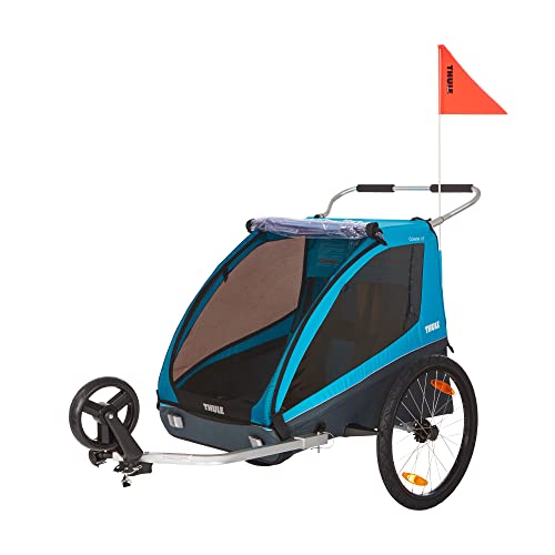 Thule Coaster XT Fahrradanhänger für 2 Kinder Blau