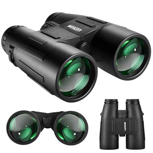 LUXUN Fernglas 8x56 mit hohem Lichtsammelvermögen, Fernglas Erwachsene wasserdicht, inklusive Tasche und Trageriemen, Ideal für Jagd(Schwarz