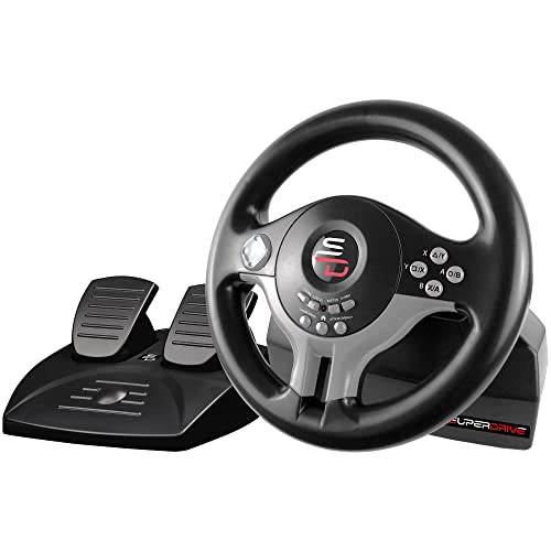 Superdrive - Rennlenkrad/Lenkrad Driving Wheel SV250 mit pedalen und Schaltpaddles für Switch 2 - Switch - PS4 - Xbox SErie X - Xbox One