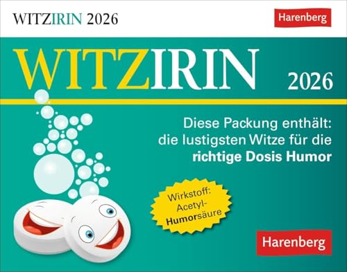 Witzirin Tagesabreißkalender 2026 - Diese Packung enthält: die lustigsten Witze für die tägliche Dosis Humor: Lachen ist die beste Medizin: Tägliche ... x 11 cm mit Humor (Tischkalender Harenberg)
