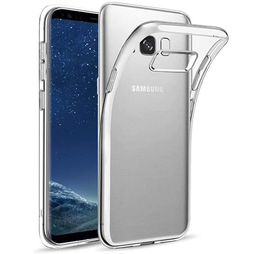 Oprimio Kristallklar Hülle für Samsung S8 [Silikon Hülle] [%100 Durchsichtig] [Deutsche Material] [Ultra Dünn] Klar Handyhülle für Samsung Galaxy S8