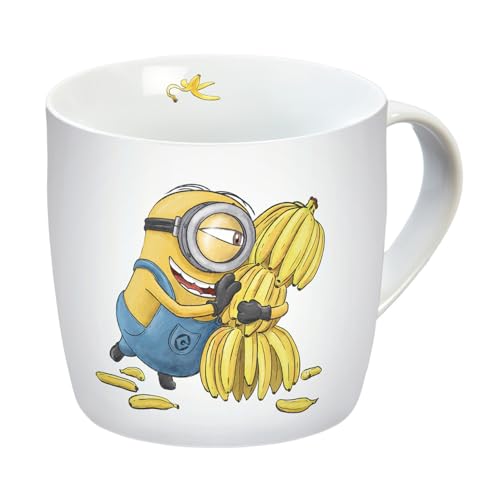 Tasse Minions Super Kitsch Banana 330ml Porzellan, Weiß