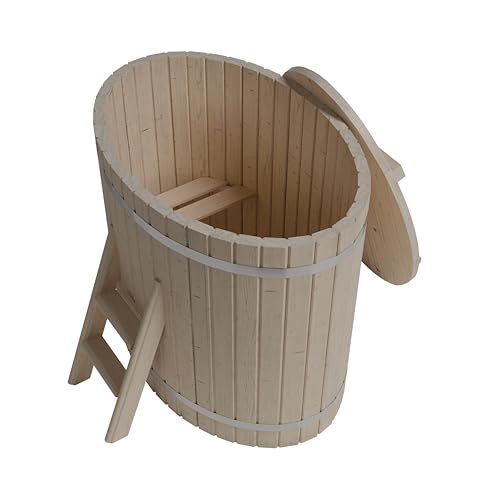 AZS-ENGINEERING Holzfass zum Eisbaden Holz Badefass Cold Tub Eistonne Outdoor Badefass Badetonne Eistonne 120 cm Model 1BO