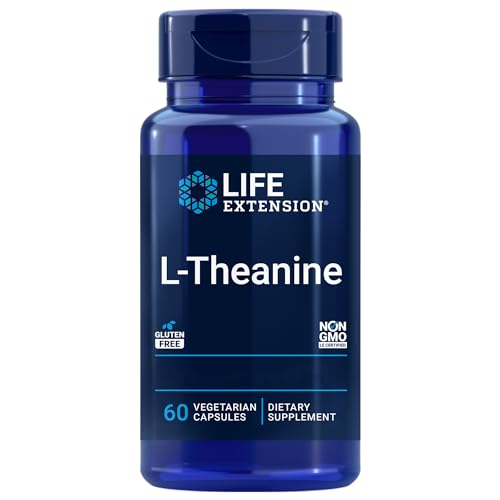 Life Extension, L-Theanine, 60 vegane Kapseln, 100mg L-Theanine je Dosis, Glutenfrei, Sojafrei, GMO frei, Geschmacksneutral