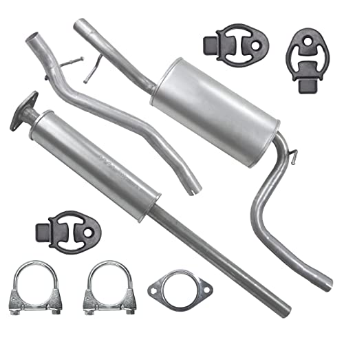 POLMOstrow Auspuff Vorschalldämpfer und Mitteltopf und Abgasrohr für Ford Focus 2 II MK2 1.4 1.6 Fließheck 2004-07.2011