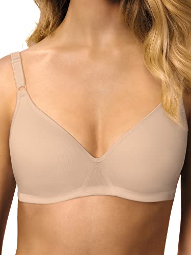 Nur Die Baumwoll BH bügelloser doppellagiger Softcup-BH Bra weich bequem unsichtbar nahtlos unter der Kleidung Damen, Haut, 85C