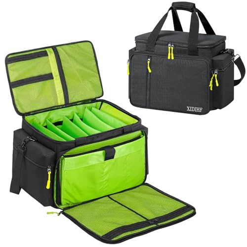 SUNDOY DJ Kabel Organizer Tasche – Kabeltasche mit Abnehmbarem Gepolstertem Boden & Trennwänden, Gig Bag für DJ-Equipment, Audio Kabel & Musik Zubehör (45.7 x 31 x 35.6-cm)