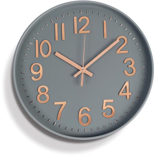Lottogo Wanduhr 30cm (12 Zoll) Große Moderne Wanduhr für Büro Wohnzimmer Küche Schule Kinderzimmer