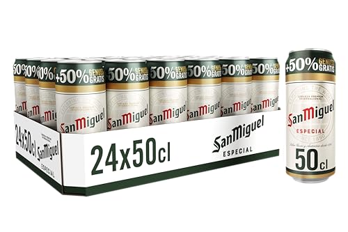 San Miguel Especial Dose Overfill + 50 Prozent Gratis DPG Bierpaket, EINWEG (24 x 0.5 l), 12000 ML