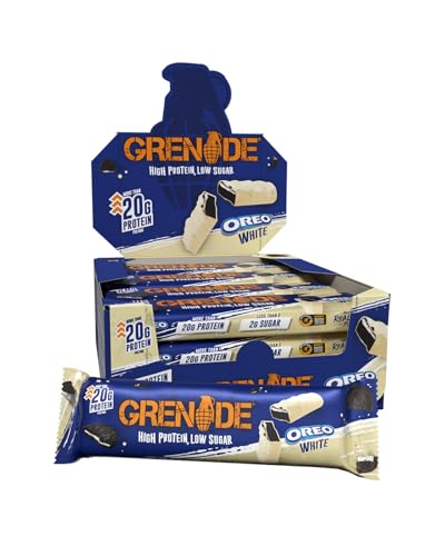 Grenade OREO Weiß Proteinriegel – Proteinreich & Zuckerarm – 12 x 60 g