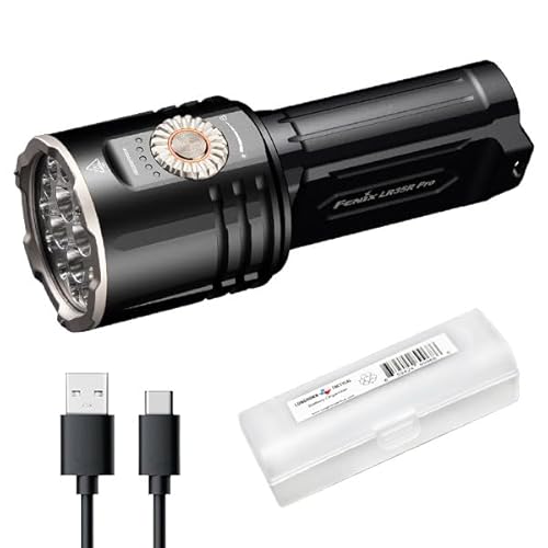 Fenix LR35R Pro 10.000 Lumen Ultra Bright Taschenlampe mit Rotlicht und UV-Licht und Lumentac Organizer