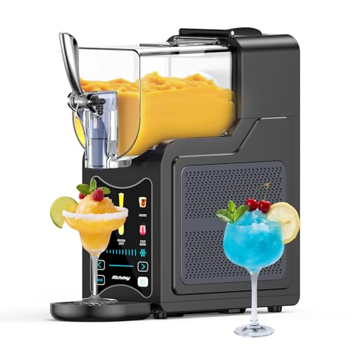 Richday Slush eis Maschine,Large LED Display Softeismaschine für Zuhause, WhisperChill Technology,Slushie Maschine mit 6 Programmen, 2L Kapazität, Für Milchshakes, Frappés, Margaritas & kalte Getränke