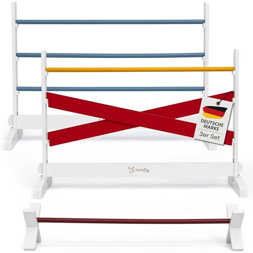 Hoofly Hobby Horse Hindernisse Set – 2 Steilsprünge & 1 Cavaletti/Hindernisse Hobby Horsing Zubehör & Hürden Kinder/Sprünge zum Spielen & Trainieren/Steckenpferd Parcours & Geschenk Kinder