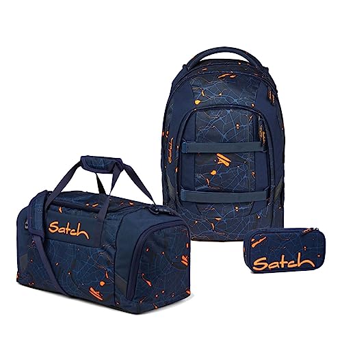 satch Pack Schulrucksack Set 3tlg. inkl. Schlamperbox und Sporttasche (Urban Journey)