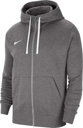 Nike Herren M Nk Flc Park20 Fz Hoodie Sweatshirt, Charcoal Heather/White, XL EU