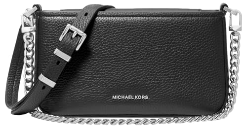 Michael Kors Damen Bryant Small Convertible Crossbody Bag Umhängetasche, Beschläge Silber/schwarz