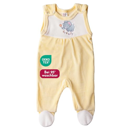 Clinotest Baby Strampler, Nickiplüschstrampler, Strampler, 100% Baumwolle (50/56, Gelb)