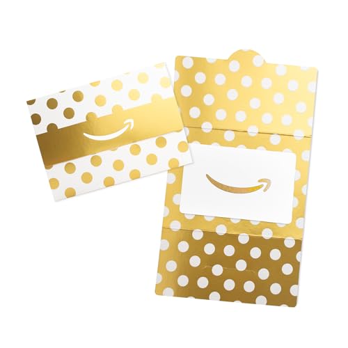 Amazon Physical Gift Card in a Mini Envelope - Gleaming Gold Dots
