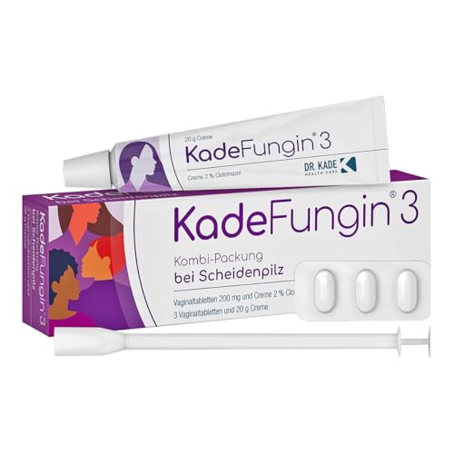 KadeFungin 3 Kombi-Packung: 3-Tages-Therapie gegen Scheidenpilz mit Vaginaltabletten und 2% Clotrimazol Creme