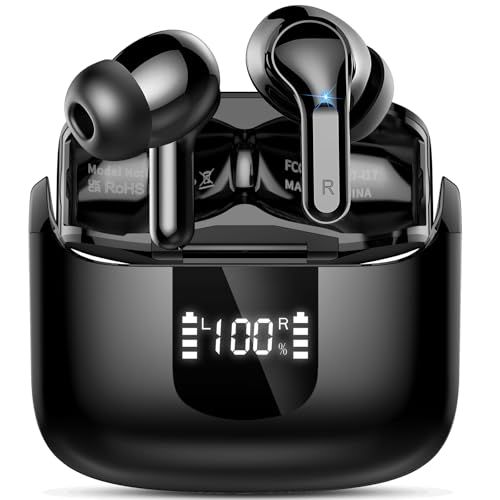 Bluetooth Kopfhörer, 50Std 3D-Stereo Kopfhörer Kabellos Bluetooth 5.4, Tiefer Bass 3g Mini Wireless Earbuds, 4 ENC Noise Cancelling Mic, USB-C in Ear Ohrhörer, IP-X7 Wasserdicht Headphones Sport Gym