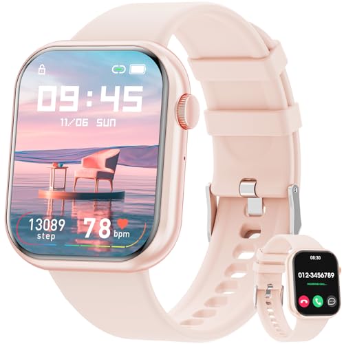 Mingtawn Smartwatch mit Bluetooth Anrufe,1.85 Zoll Smartwacth für Herren Damen,IP67 Wasserdicht Sportuhr mit 100+ Sportmodi,Fitnessuhr mit Herzfrequenz Schlafüberwachung Schrittzähler für Android iOS