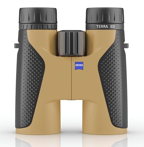 ZEISS Terra ED Fernglas 8x42 Wasserdicht und Schnelle Fokussierung mit beschichtetem Glas für optimale Klarheit bei Allen Wetterbedingungen für Vogelbeobachtung, Jagd, Sightseeing, Schwarz-Sand