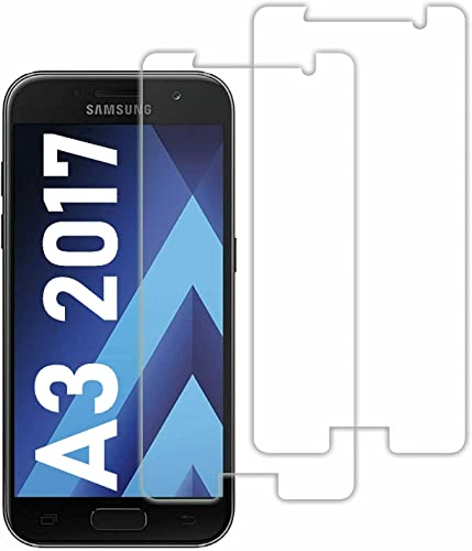 [2 Stück] Panzer Schutz Glas kompatibel mit Samsung Galaxy A3 2017 Bildschirm schutz Schutzglas Echt Hartglas Screen Protector 9H Tempered Glass