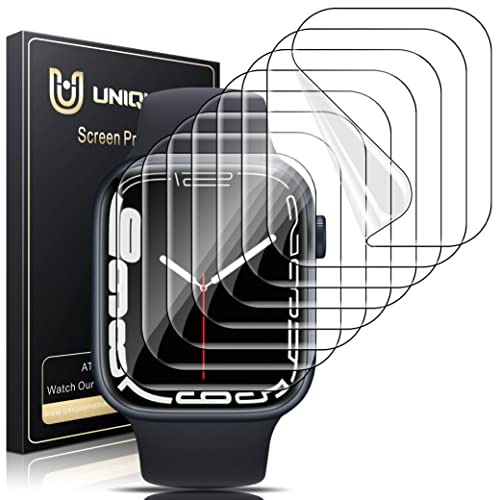 UniqueMe für Apple Watch Series SE3/SE2/SE/6/5/4 40mm Schutzfolie - 8 Stück, Flexible TPU, für iwatch 40mm Displayschutz, Blasenfreie, Weich HD Klar Displayfolie, Volle Abdeckung, Anti-Staub