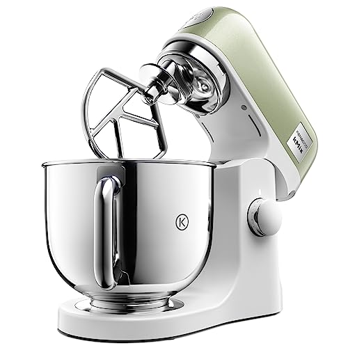 Kenwood kMix Editions KMX760GR Küchenmaschine, 5 l Edelstahl Schüssel, Safe-Use-Sicherheitssystem, Metallgehäuse, 1000 Watt, inkl. 3-Teiligem Patisserie-Set und Spritzschutz, Grün Metallic
