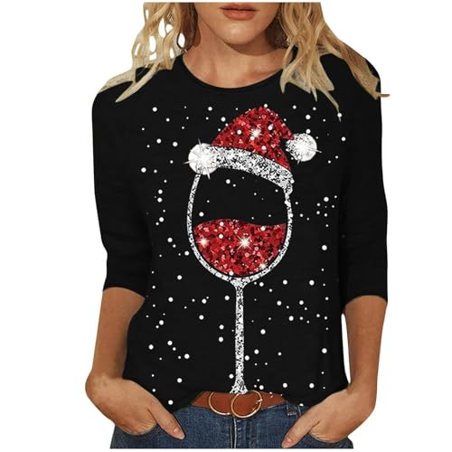 Weihnachtspullover Damen, weihnachtspulli Damen, Norweger Pullover, Christmas, weihnachtsoutfit, Pullover Winter, lustig, Baumwolle, hässliche, warm, festlicher Dicker, Langarm, elegant, Ugly Sweater