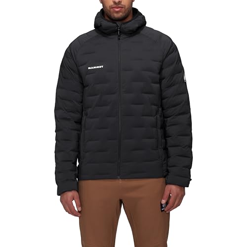 Mammut Sender IN Hooded Jacket Men | Leichte Outdoor Winterjacke für Herren, mit Kapuze, Warm | Schwarz, L