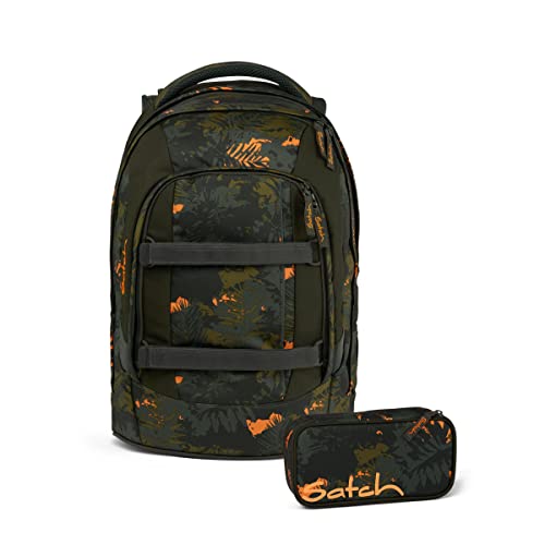 Satch Pack Schulrucksack Set 2tlg. inkl. Schlamperbox (Jurassic Jungle)