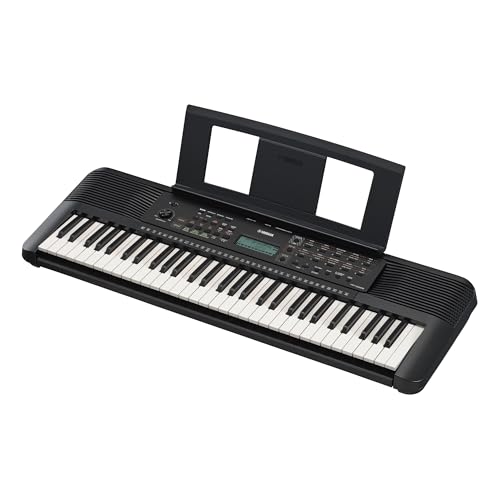 Yamaha PSR-E283 Tragbares Keyboard für Anfänger, schwarz – Mit 410 Instrumentenklängen, 150 Begleit-Styles und 122 Songs, inkl. Voucher für 2 Online-Keyboard-Lessons an der Yamaha Music School