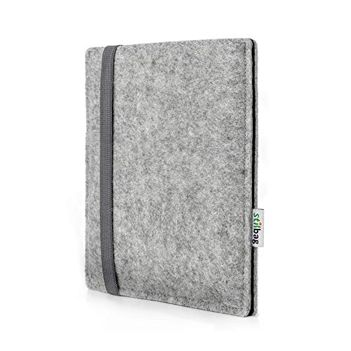 Stilbag eBook Reader Finn für Tolino Epos 3 | Farbe: hellgrau/schwarz | eBook Reader-Tasche aus Filz | eReader Schutzhülle | ebook Reader Tasche Made in Germany