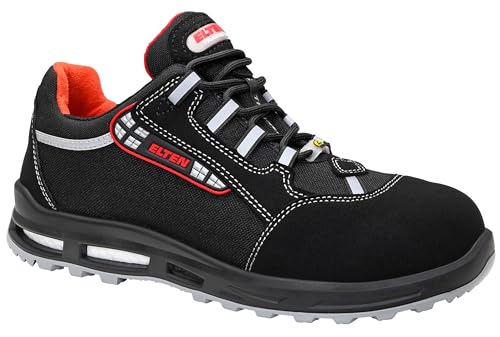 ELTEN Sicherheitsschuhe Senex XXT ESD S3S, Damen und Herren, Textil, Kunststoffkappe (Leichter als Stahlkappe), leicht, sportlich 42, Schwarz-Rot